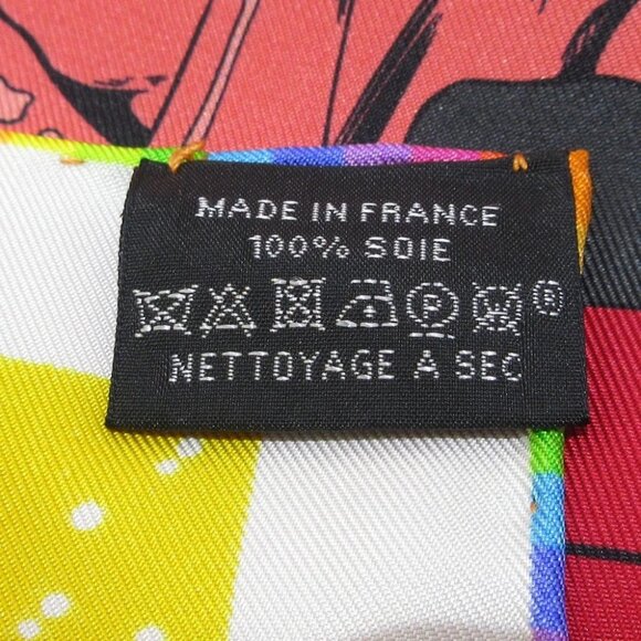 HERMES Carre 90 - Yellow Blue Multi Scarf - Picture 3 of 4